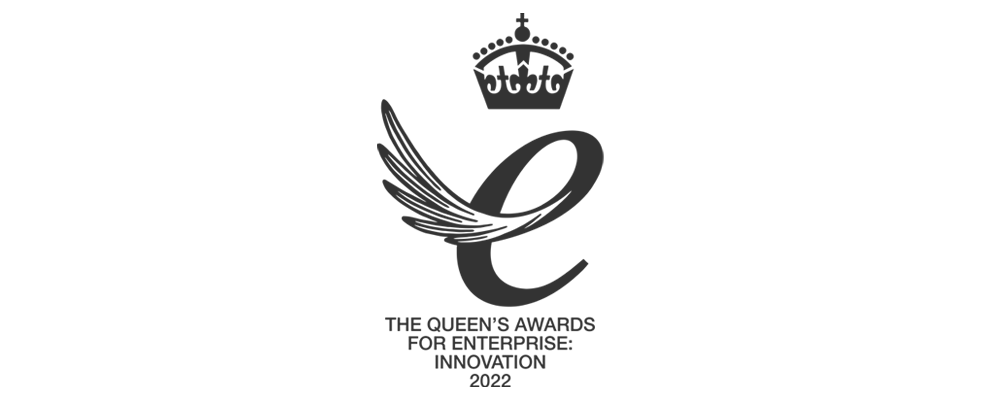 Emblem of the Queen's Award 2022 - won by Flexeserve Zone, the world's no.1 heated display